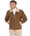 Montone nubuck cuoio Shearling biker uomo collo camicia