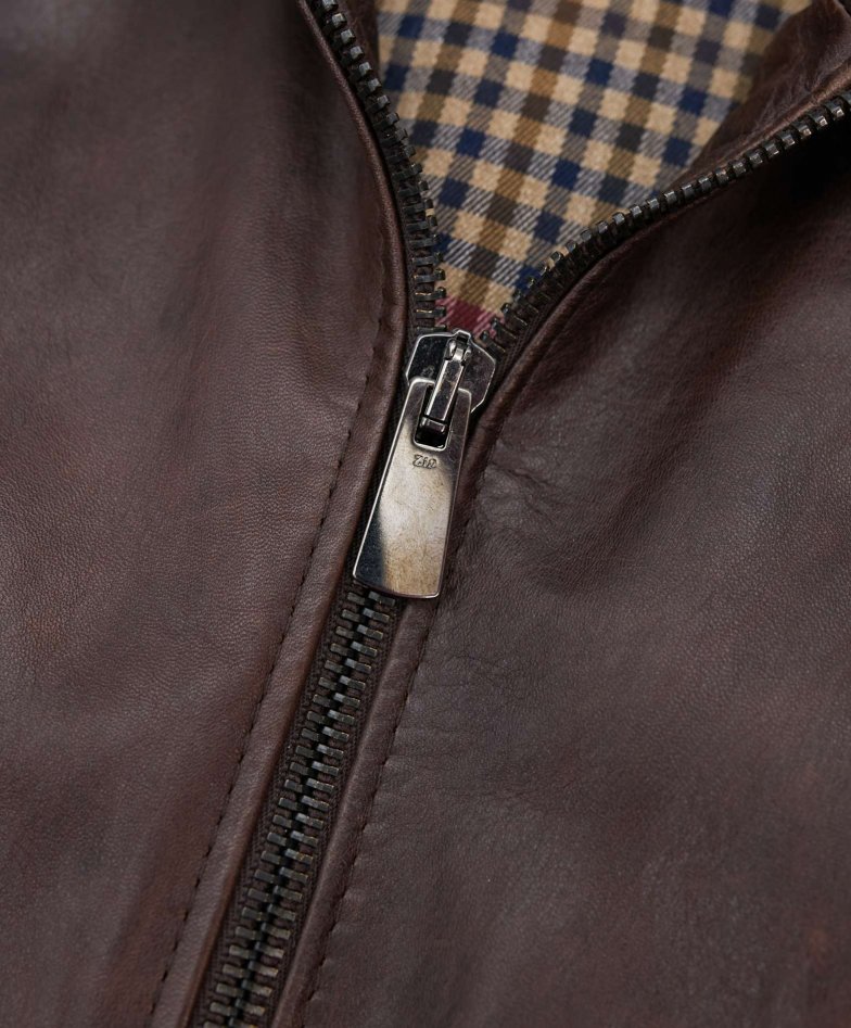 Bomber dunkelbraune lederjacke...