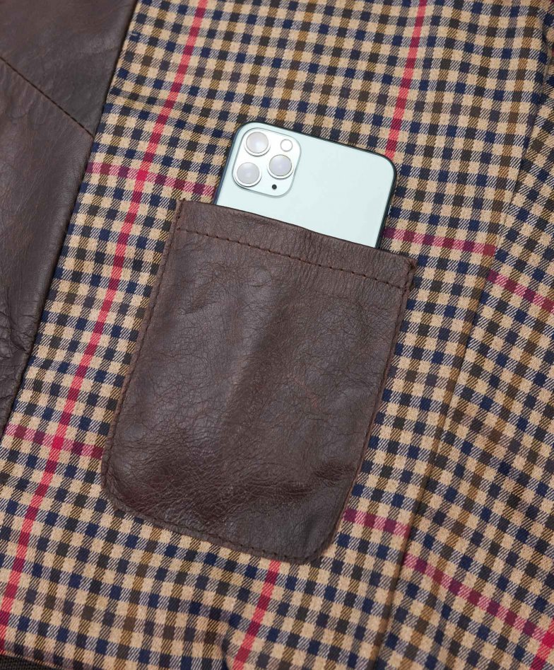 Bomber dunkelbraune lederjacke...