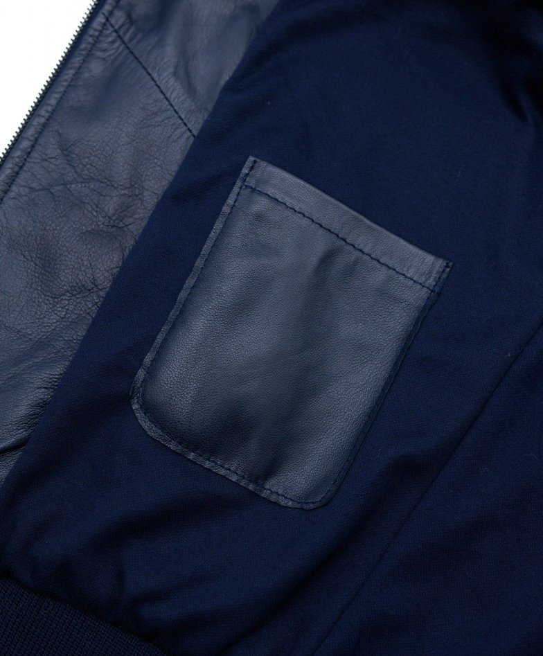 Blaue bomber lederjacke nappaleder...