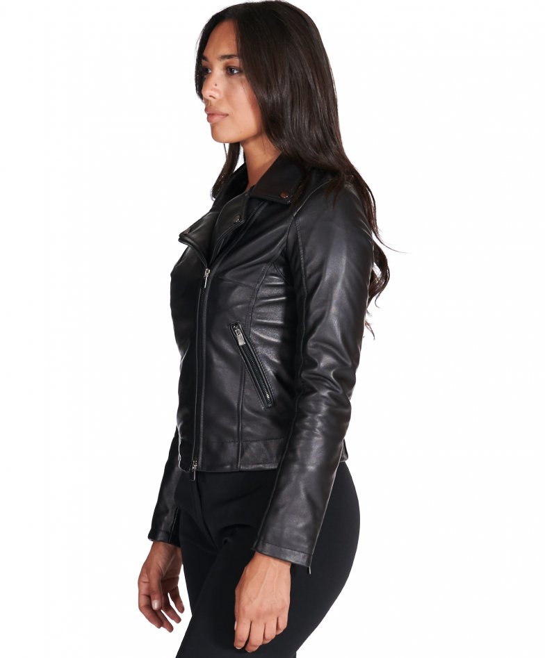 Schwarze nappaleder lammlederjacke...