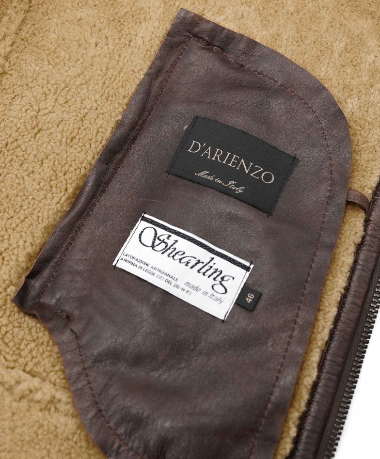 Dunkelbraune mutton leder biker-hemd...