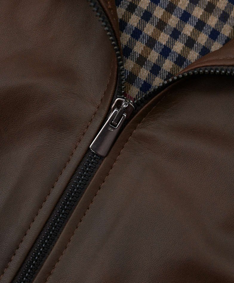 Braune lederjacke lammleder...