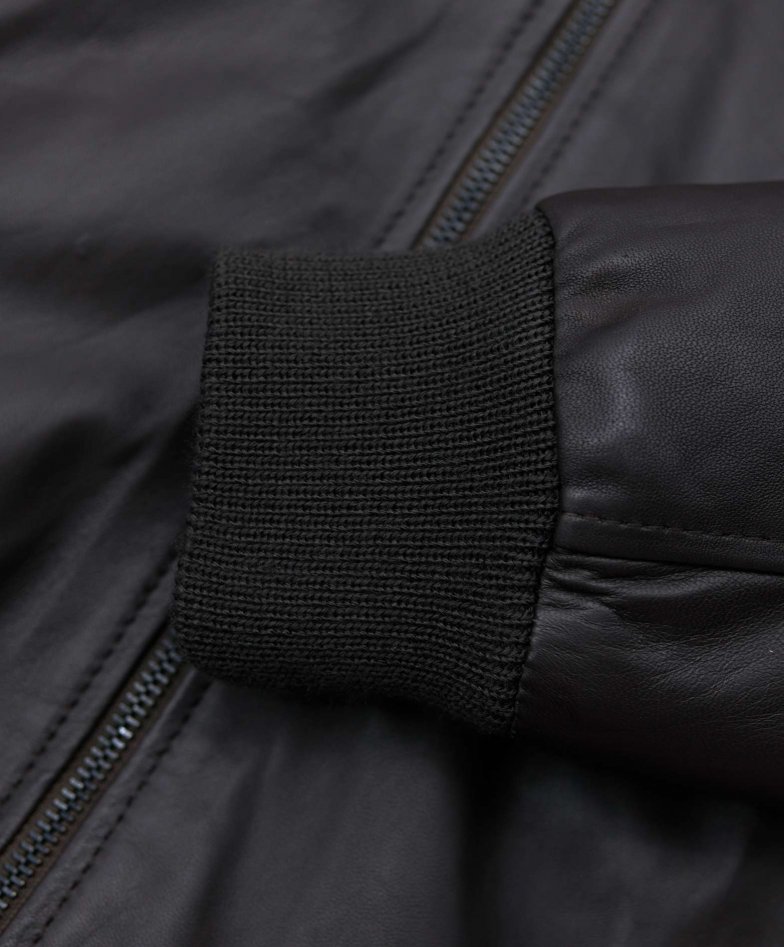 Bomber dunkelbraune naturlederjacke...