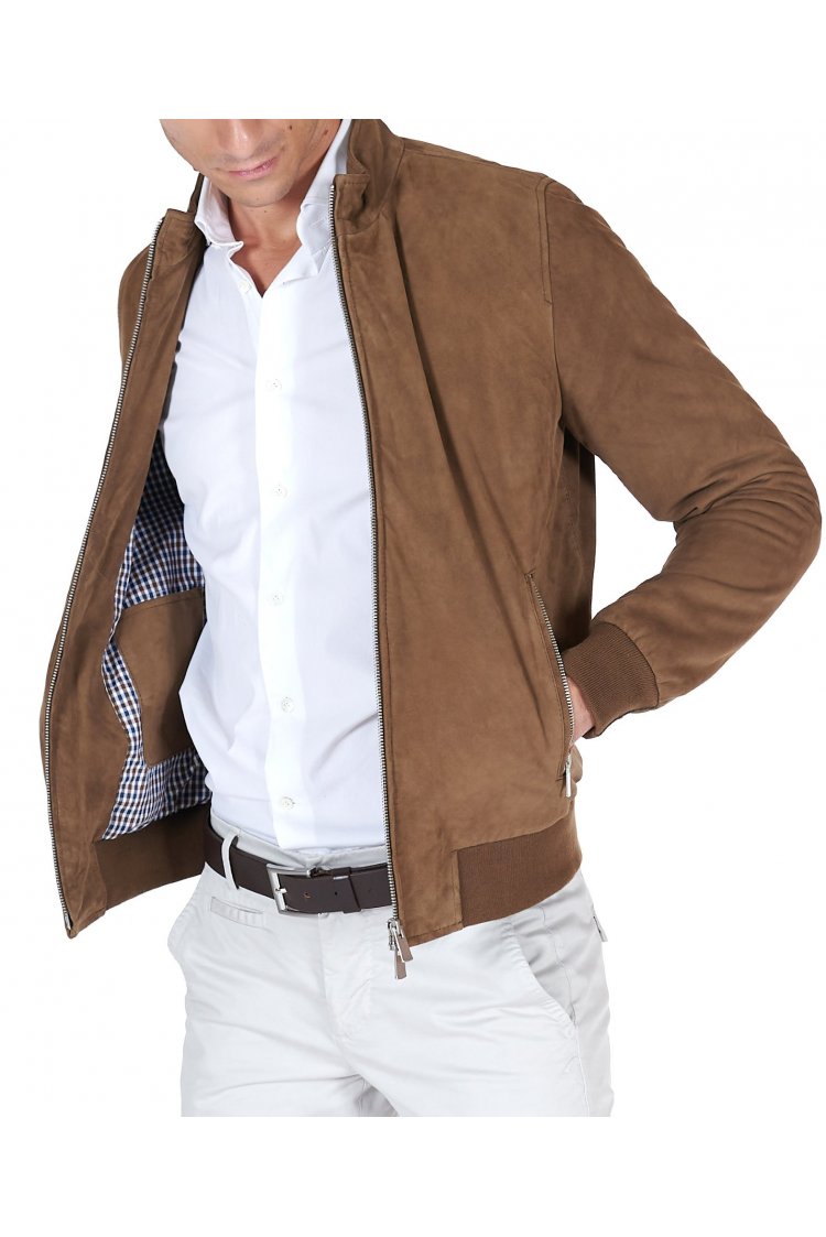 Taupe wildlederjacke...