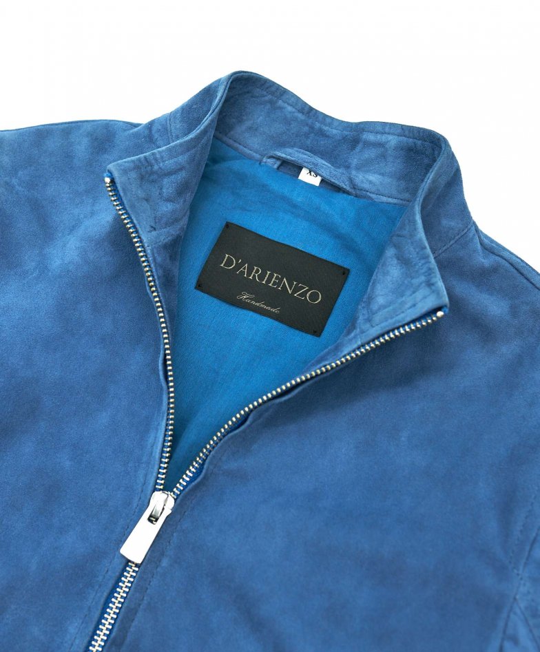 Blauedenim wildlederjacke bomberjacke...