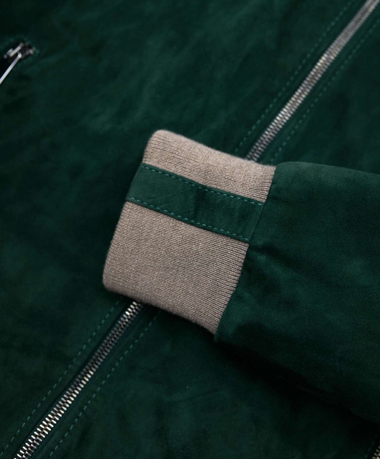 Grüne wildlederjacke bomberjacke...