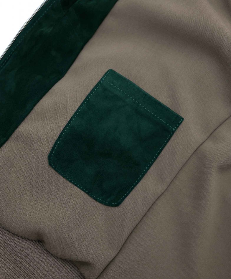 Grüne wildlederjacke bomberjacke...