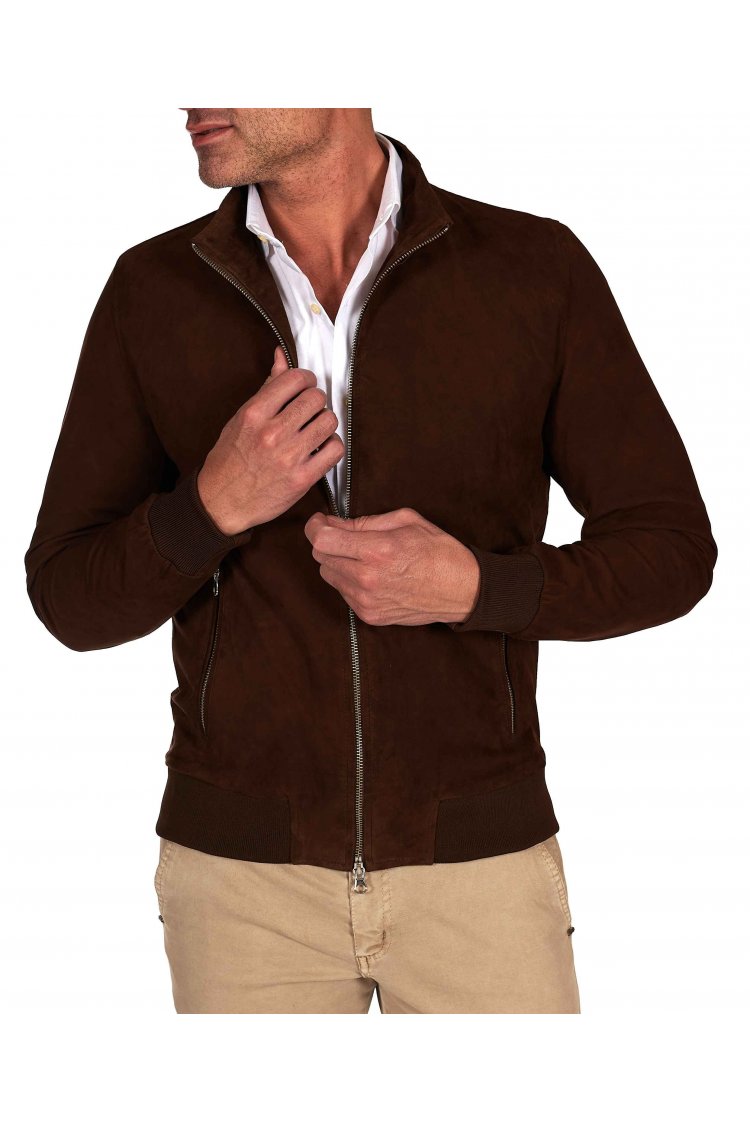 Braune wildlederjacke...