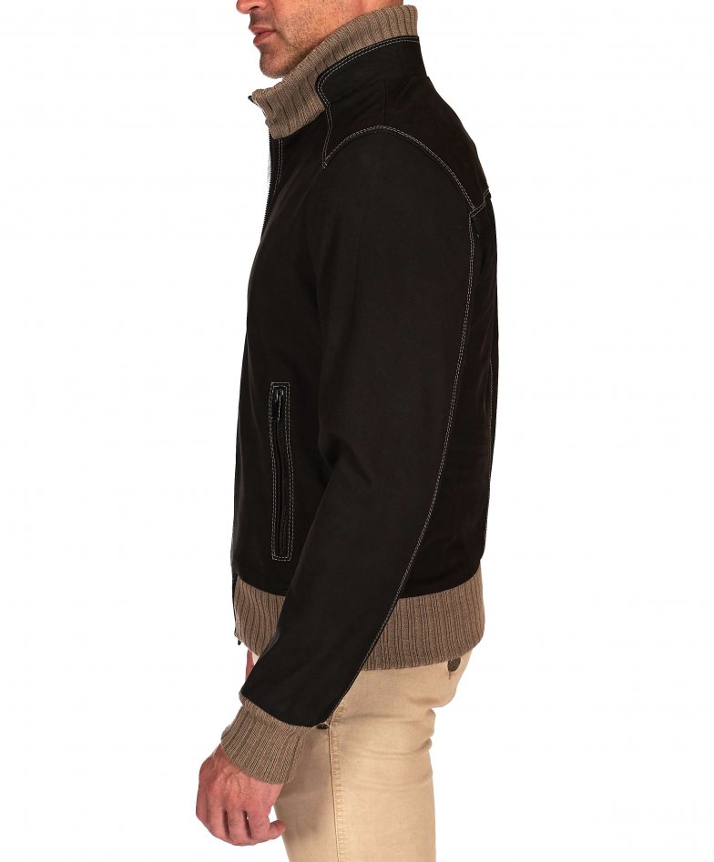 Dunkelbraune bomberjacke...
