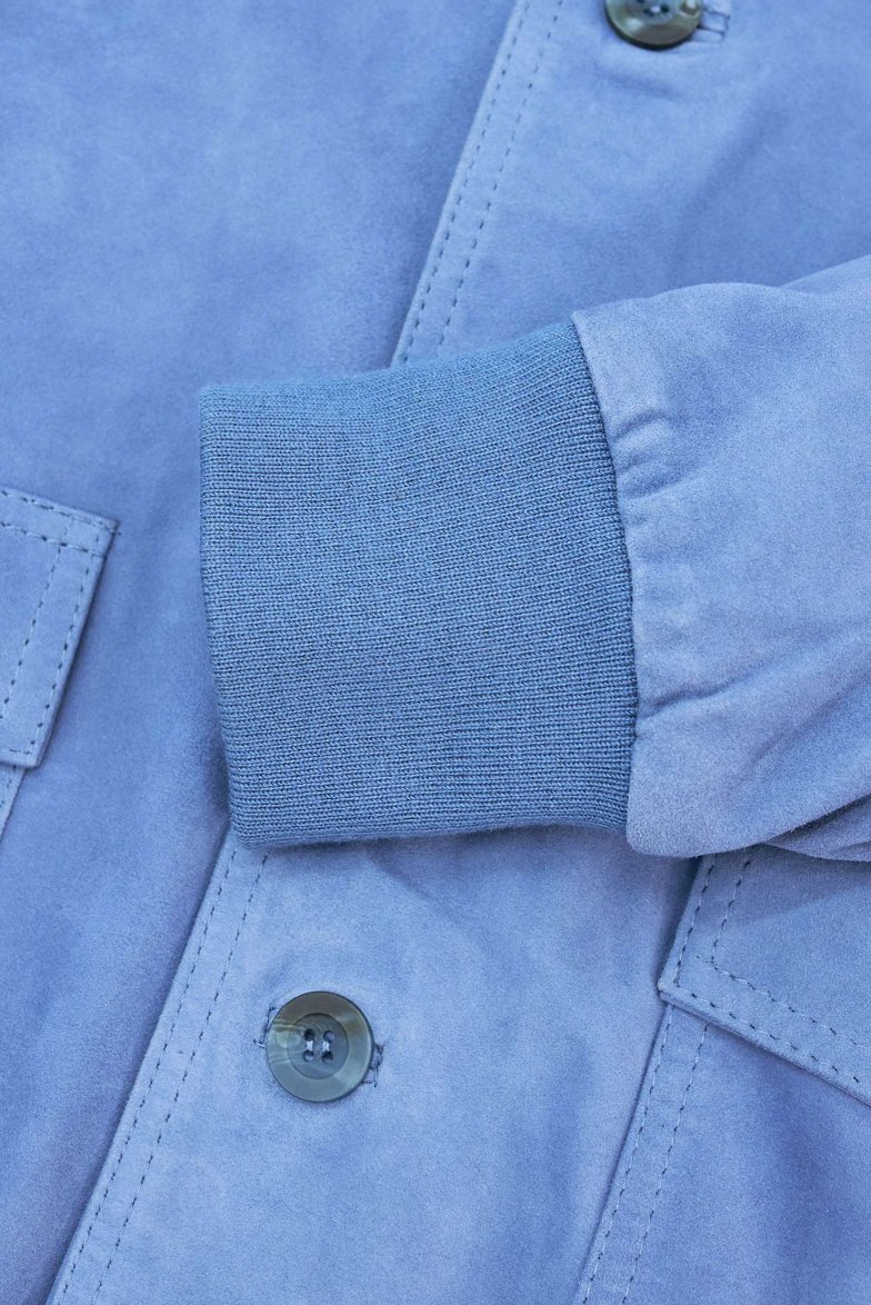 Blaue denim wildlederjacke mit...