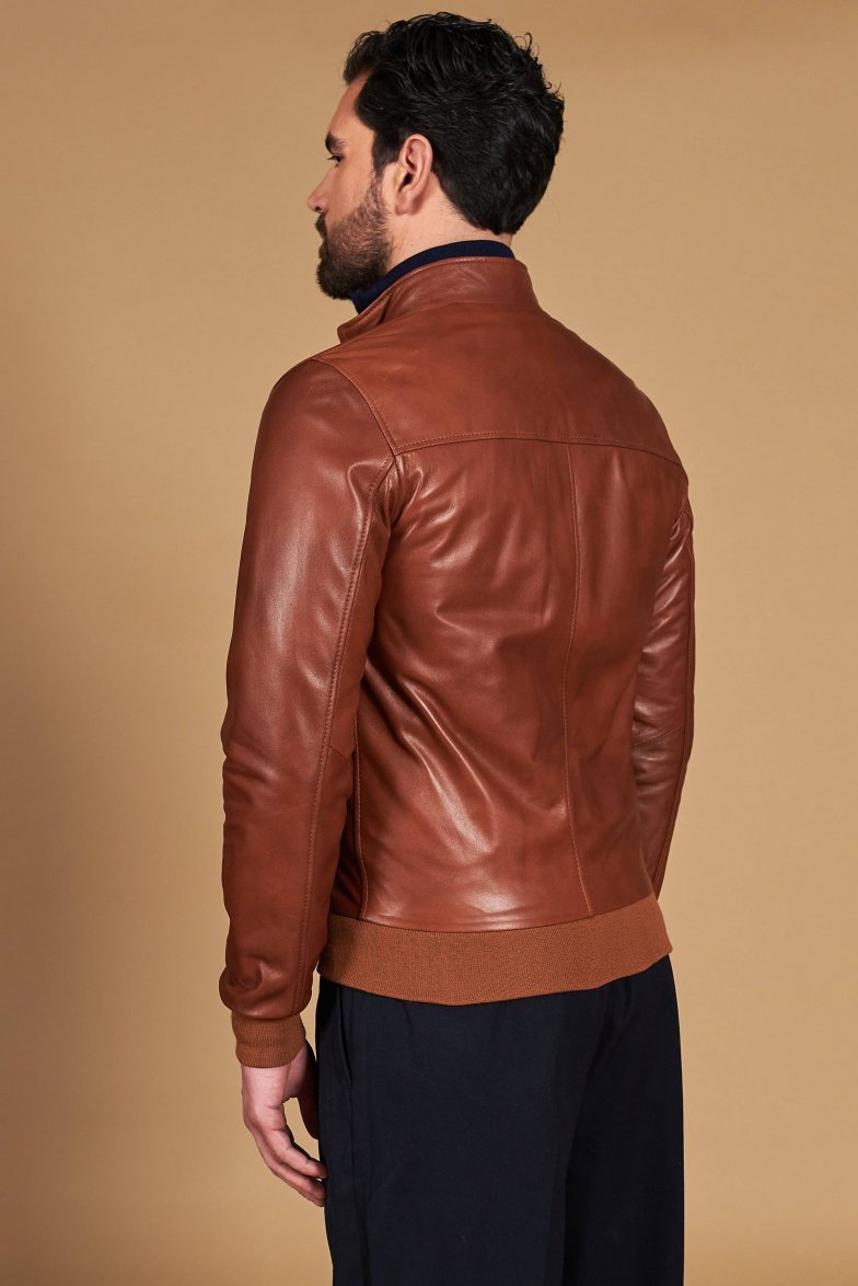 Bomber lederfarben lederjacke...