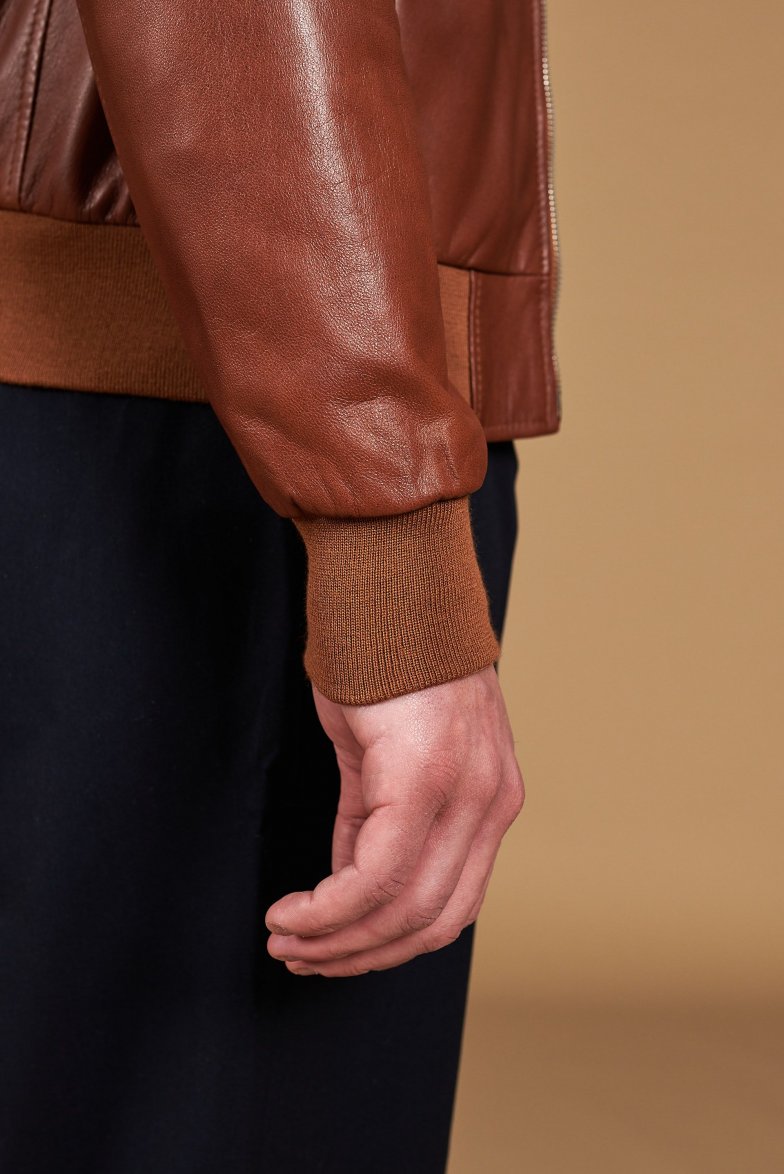 Bomber lederfarben lederjacke...