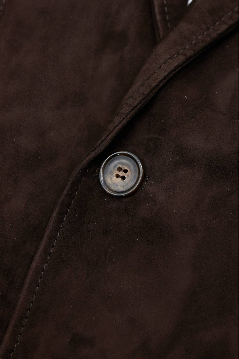Braune blazer aus wildleder mit zwei...