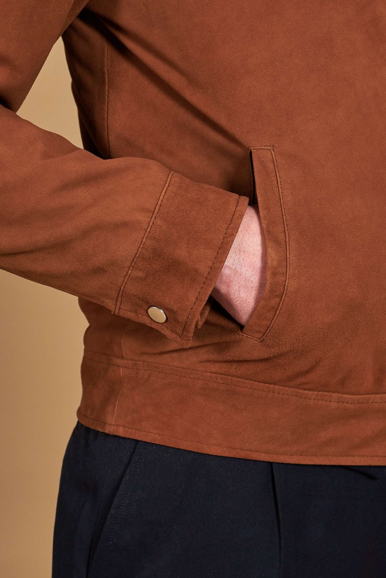 Lederfarben lederjacke wildleder mit...