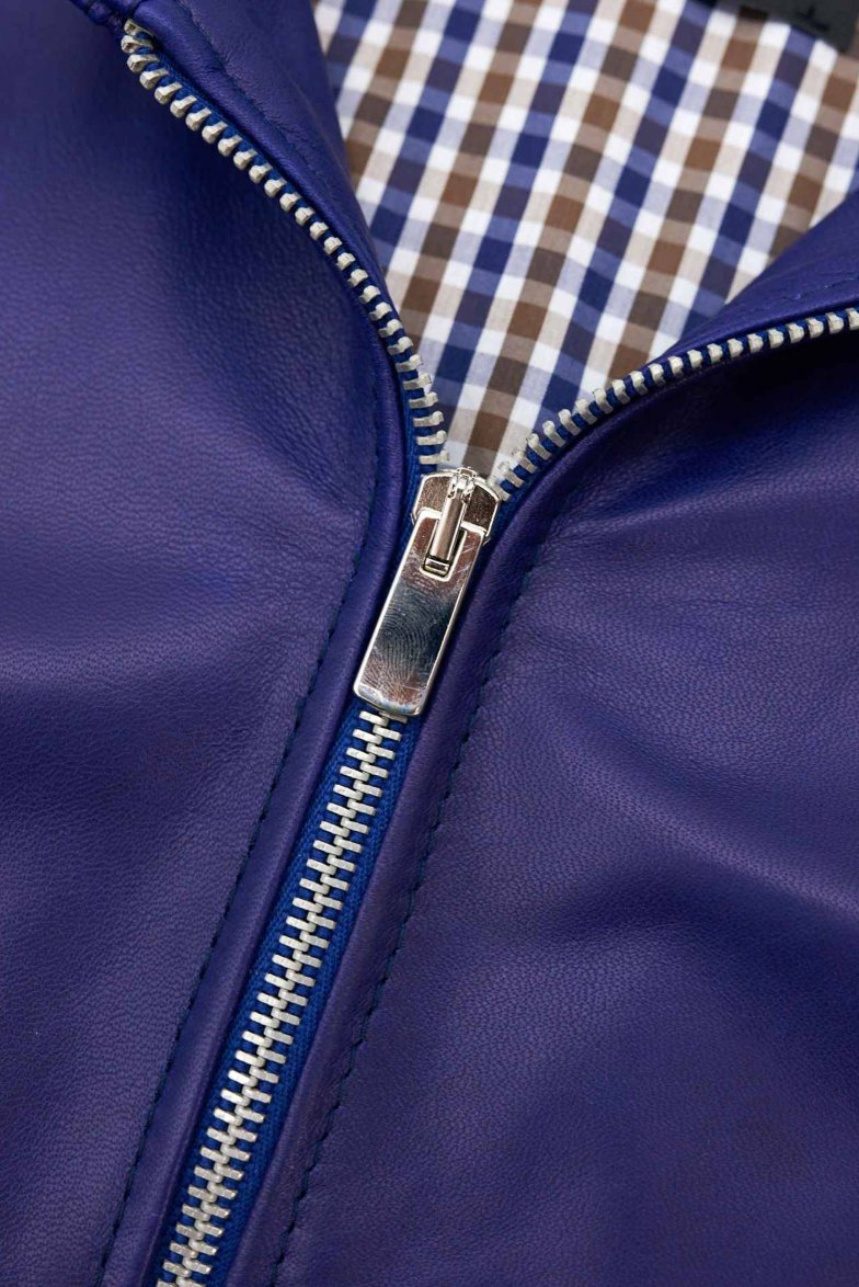 Bluette naturleder lacke biker...