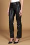 Pantalon cuir plongé noir effet lisse