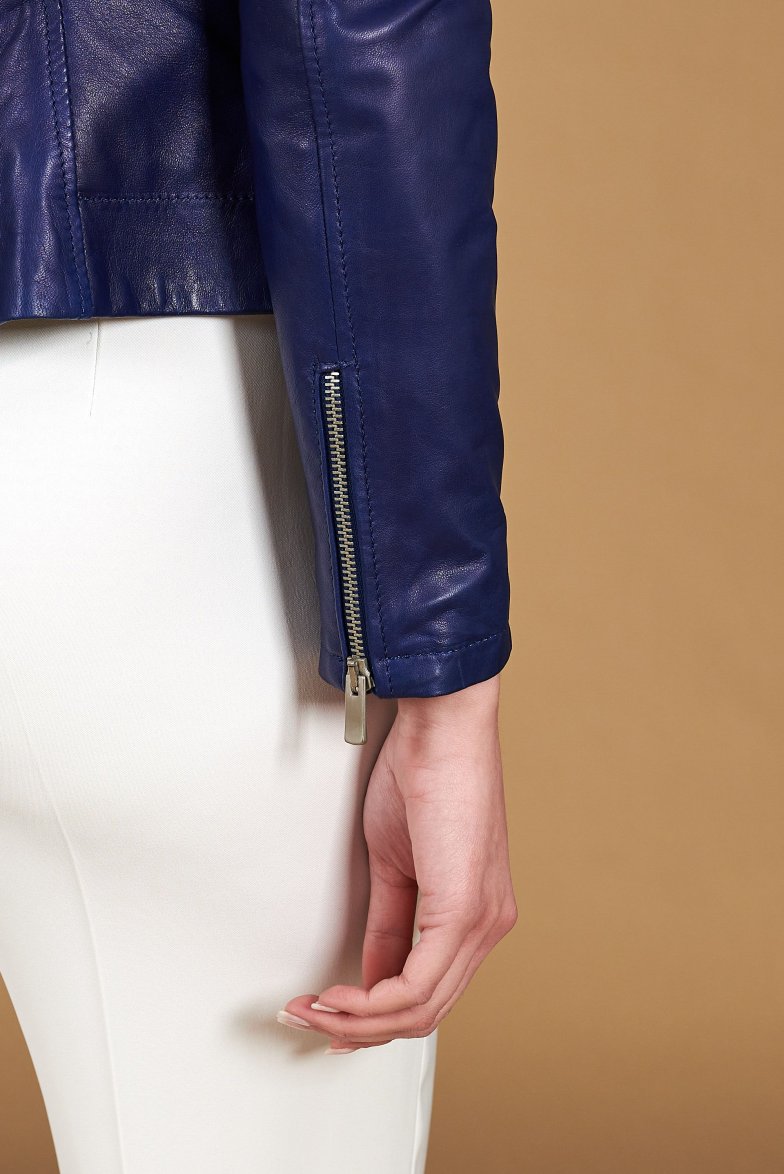Elektrisches Blau bikerjacke aus...