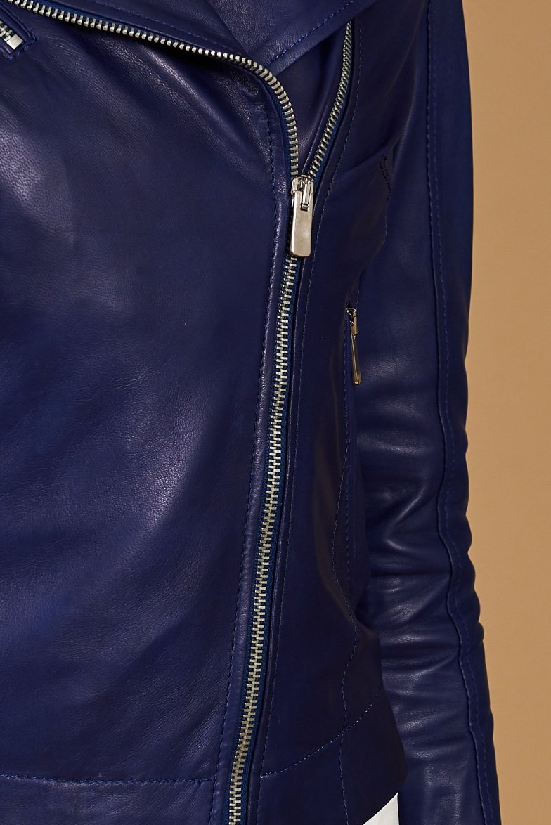 Elektrisches Blau bikerjacke aus...