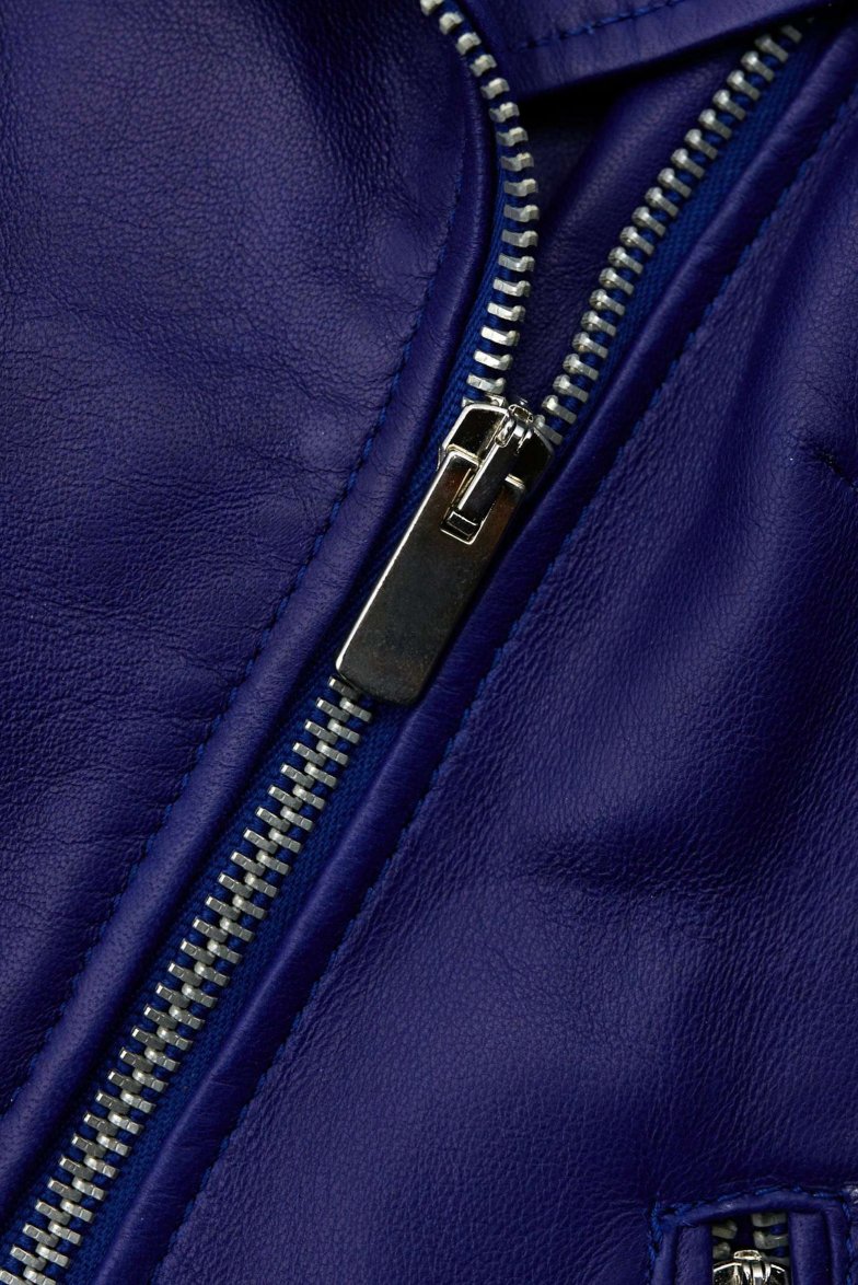 Elektrisches Blau bikerjacke aus...