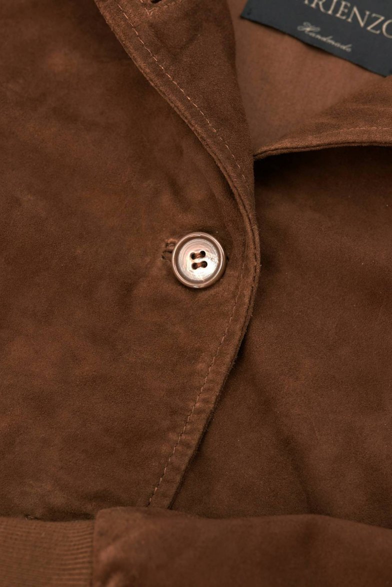 Braune wildlederjacke Bomberjacke mit...