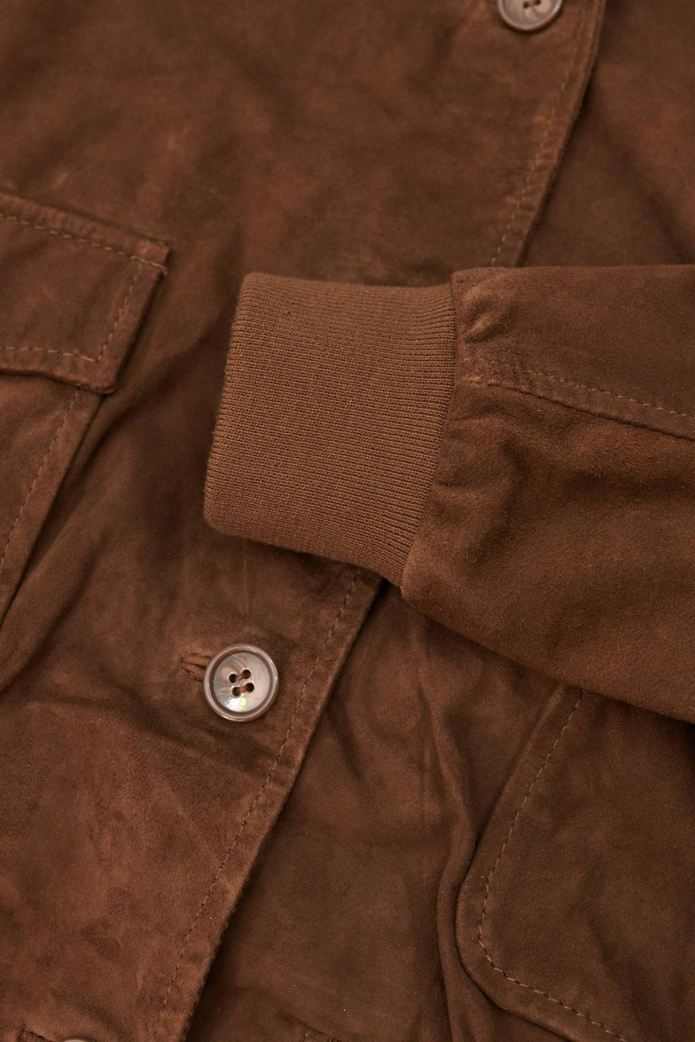 Braune wildlederjacke Bomberjacke mit...