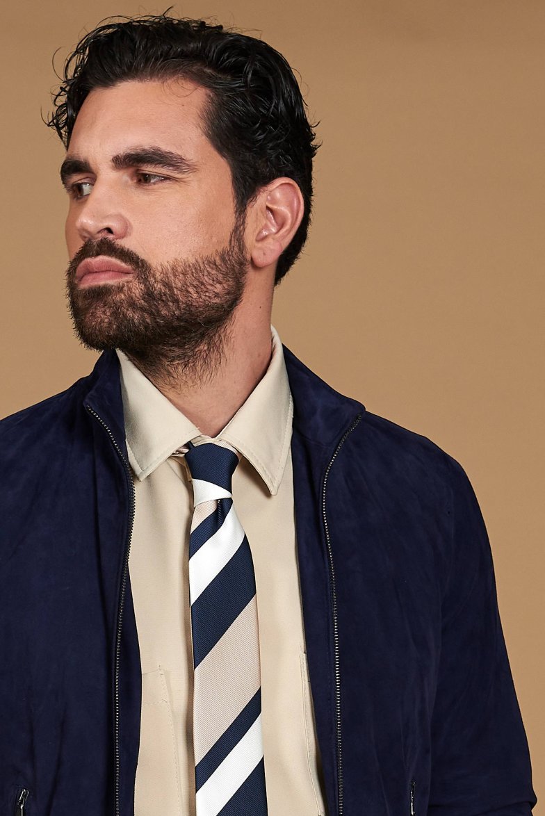 Blaue wildlederjacke bomberjacke...