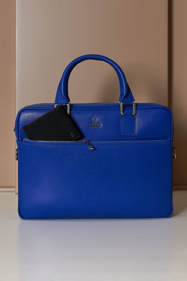 Hellblaue Laptop Aktentasche aus...