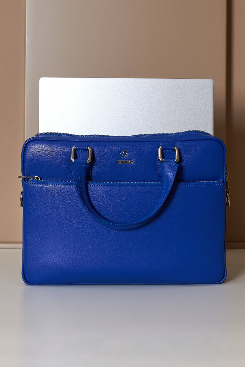 Hellblaue Laptop Aktentasche aus...