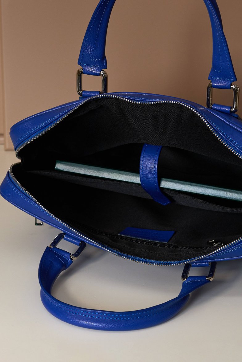 Hellblaue Laptop Aktentasche aus...