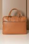 Borsa Ventiquattrore in pelle di vitello cuoio saffiano tasca zip