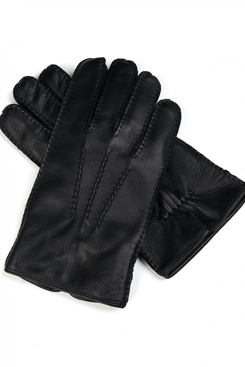 Schwarzer Lederhandschuh für Herren...