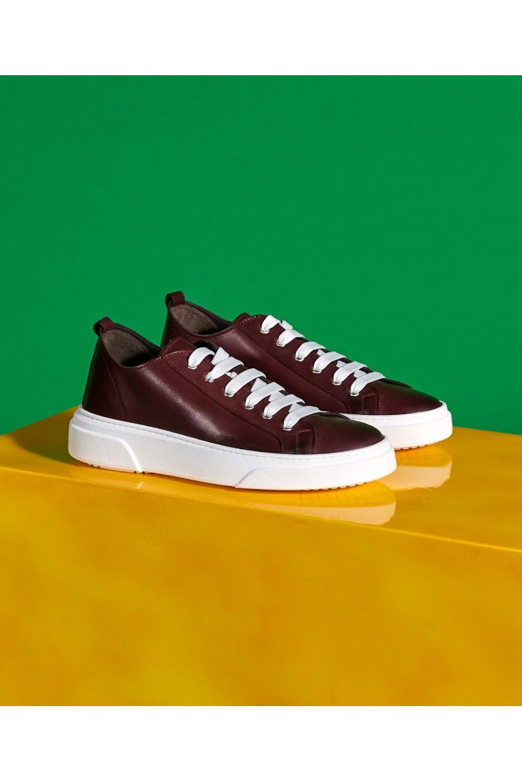 Burgunder Leder Sneaker...