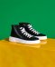 Sneakers alta in pelle nera stampa cocco da uomo