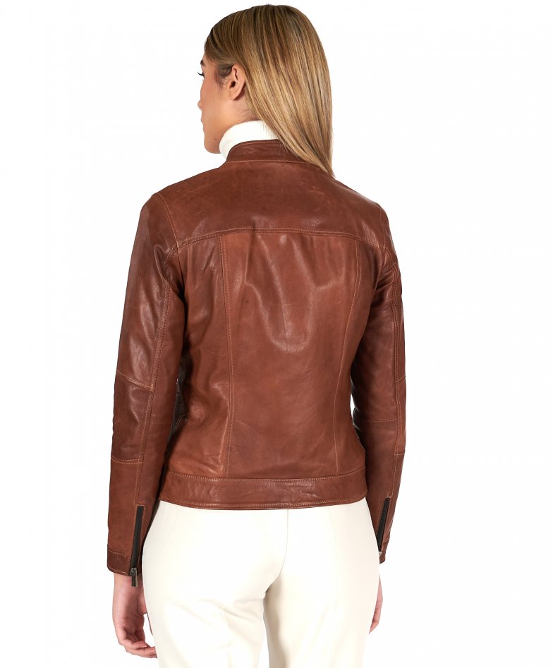ledern bikerjacke aus leder im...