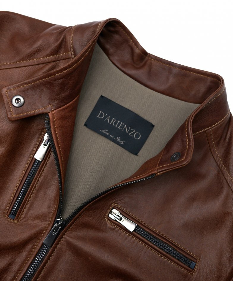 ledern bikerjacke aus leder im...