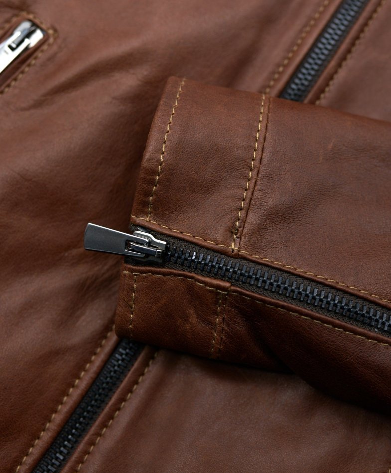 ledern bikerjacke aus leder im...
