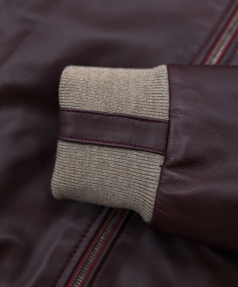 Burgunder lederjacke bomberjacke...