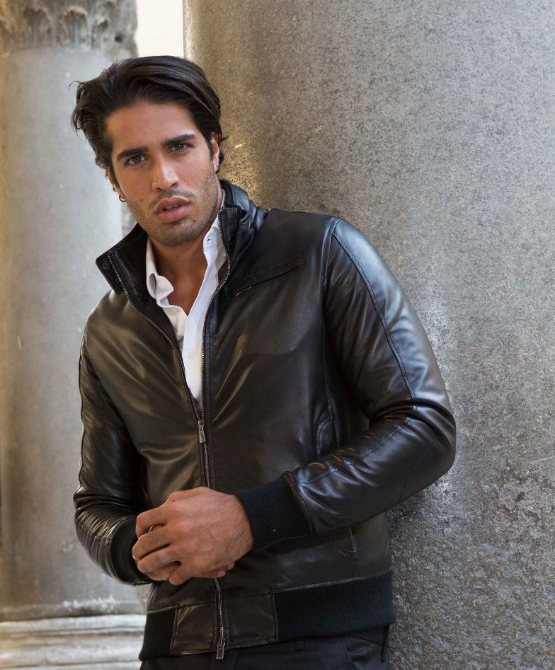 Bomber pelle hot sale