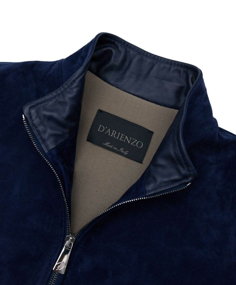 Blaue wildlederjacke bomberjacke...