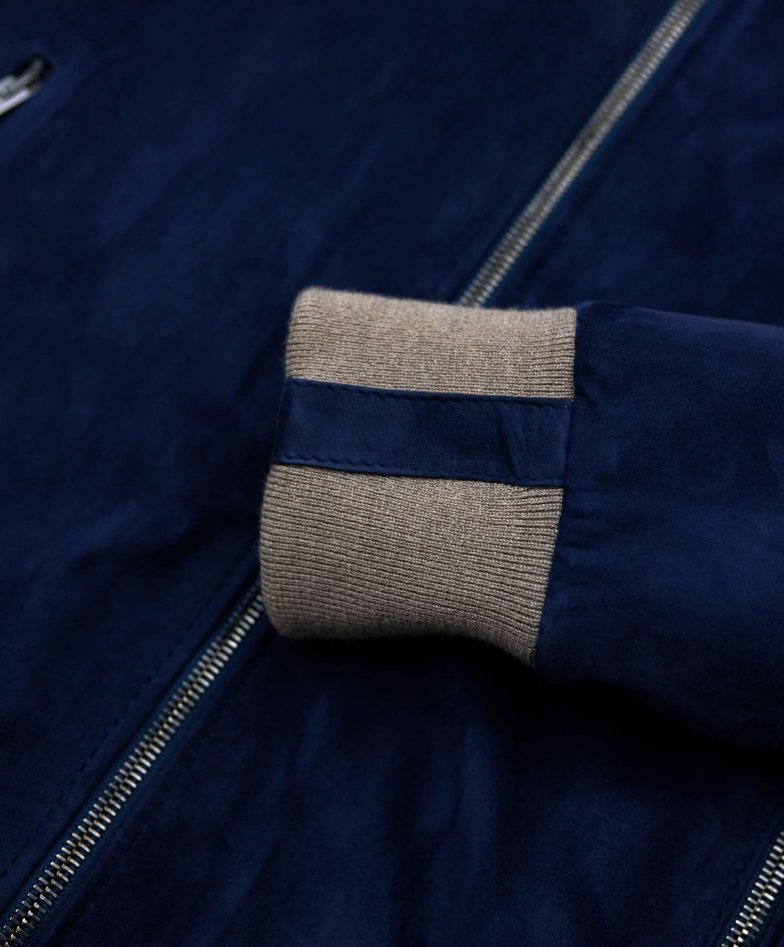 Blaue wildlederjacke bomberjacke...