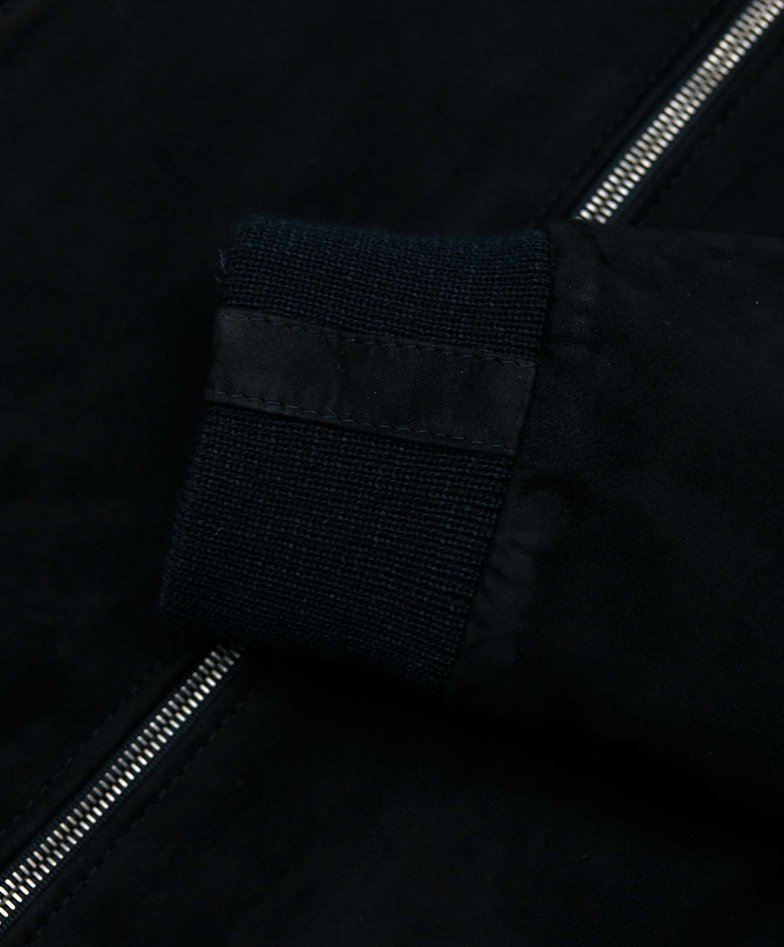 Schwarze wildlederjacke bomberjacke...