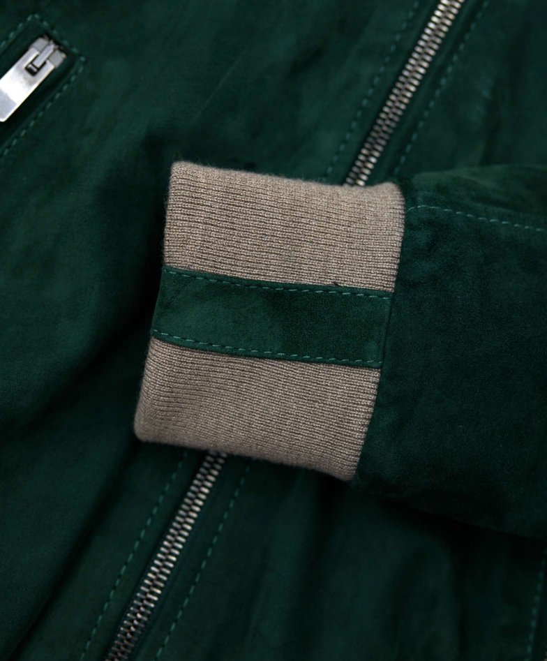 Grüne wildlederjacke bomberjacke...