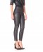 Leggings in pelle nera elasticizzata effetto liscio