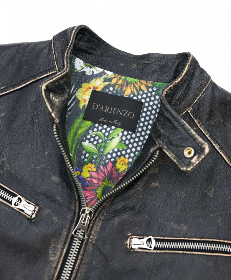 Schwarze  lederjacke bikerjacke...