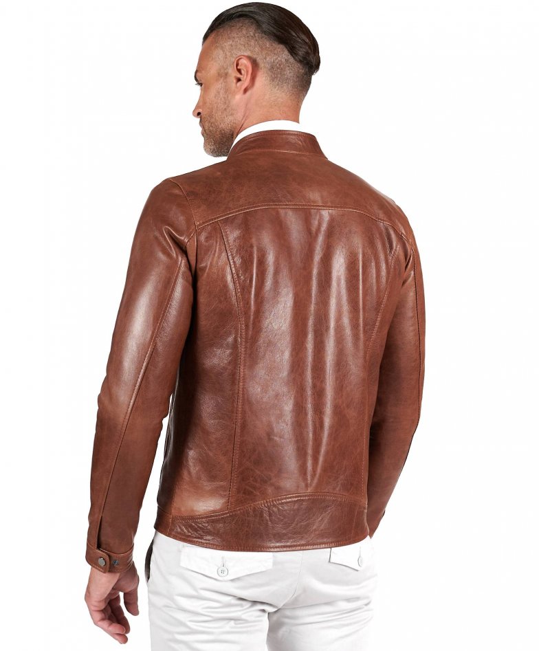 Lederfarben lederjacke vintage-effekt...