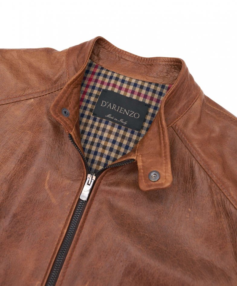 Lederfarben lederjacke vintage-effekt...