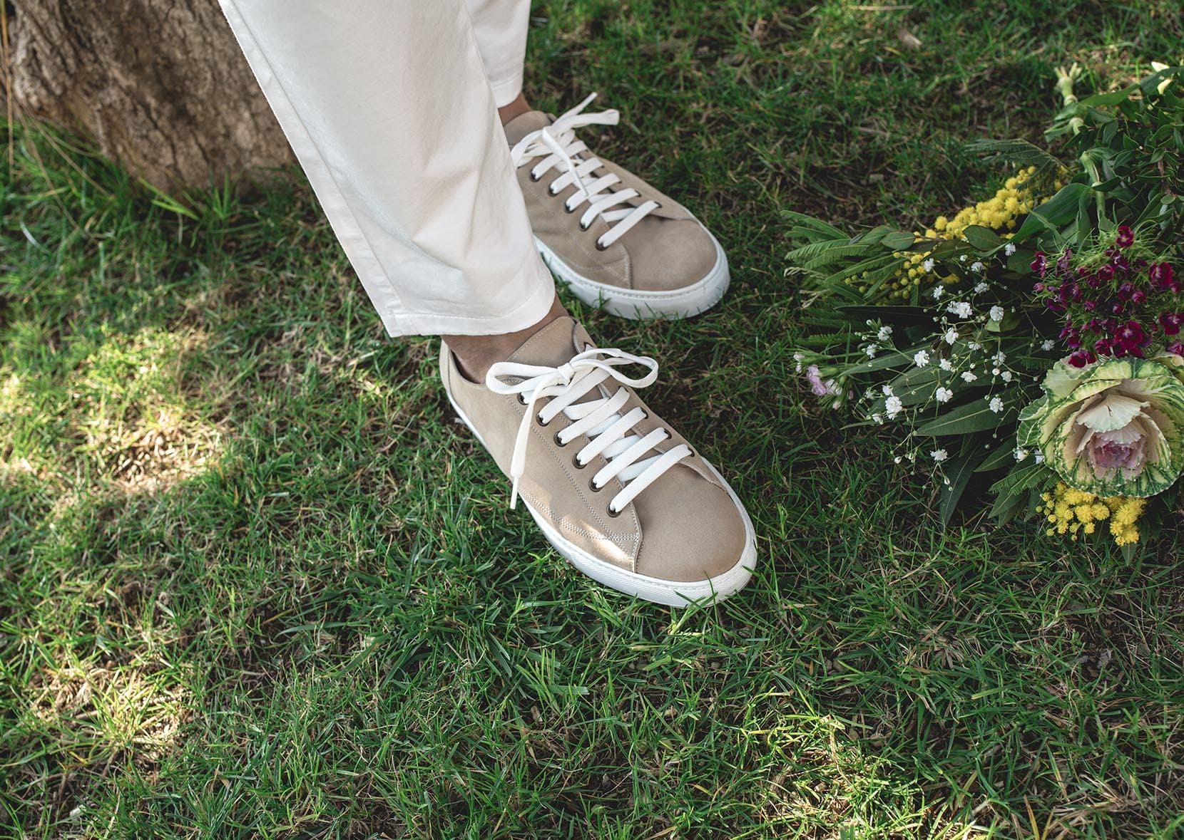 Scarpe uomo beige